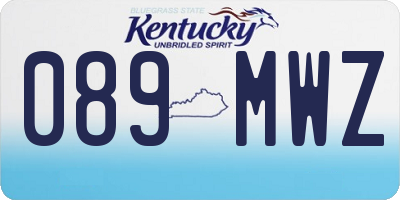 KY license plate 089MWZ