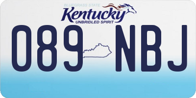 KY license plate 089NBJ