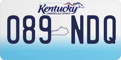 KY license plate 089NDQ