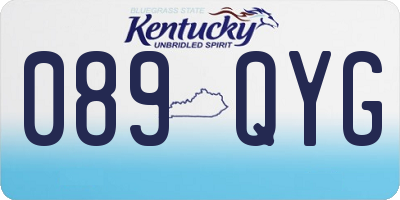 KY license plate 089QYG