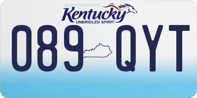 KY license plate 089QYT