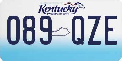 KY license plate 089QZE
