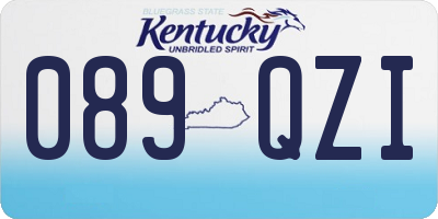 KY license plate 089QZI