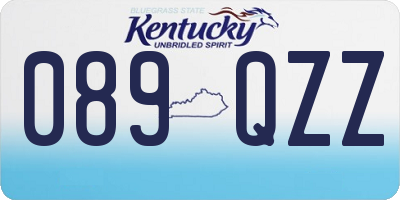 KY license plate 089QZZ