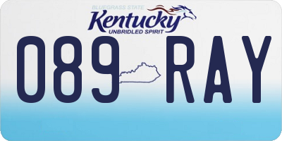 KY license plate 089RAY