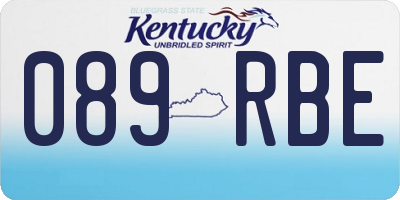 KY license plate 089RBE