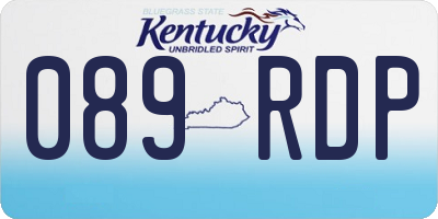 KY license plate 089RDP