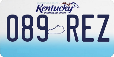 KY license plate 089REZ