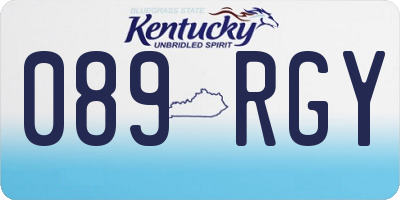 KY license plate 089RGY