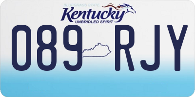 KY license plate 089RJY
