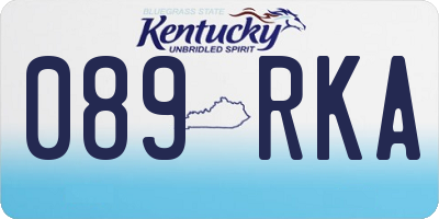 KY license plate 089RKA