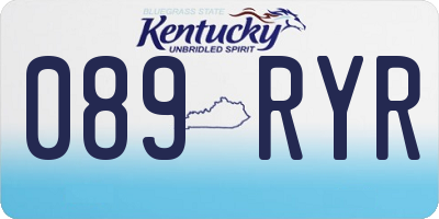 KY license plate 089RYR