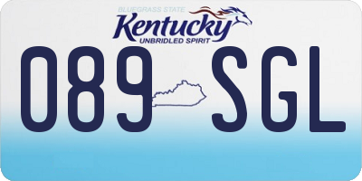 KY license plate 089SGL