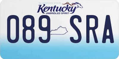 KY license plate 089SRA