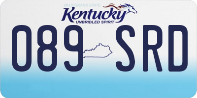 KY license plate 089SRD