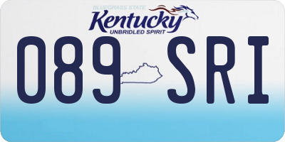 KY license plate 089SRI