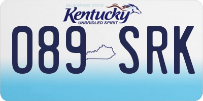 KY license plate 089SRK