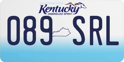 KY license plate 089SRL