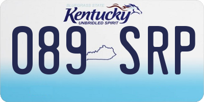 KY license plate 089SRP