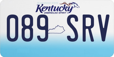 KY license plate 089SRV