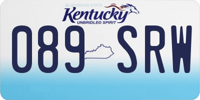 KY license plate 089SRW