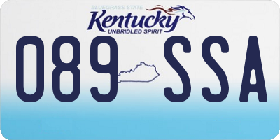 KY license plate 089SSA