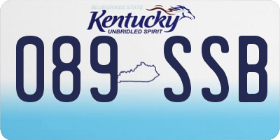 KY license plate 089SSB