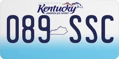 KY license plate 089SSC