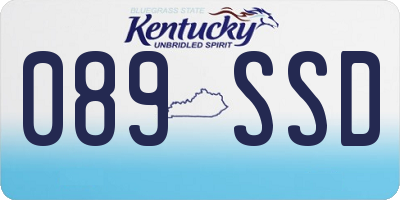 KY license plate 089SSD
