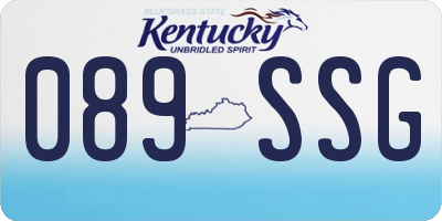 KY license plate 089SSG