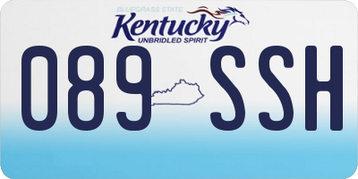 KY license plate 089SSH