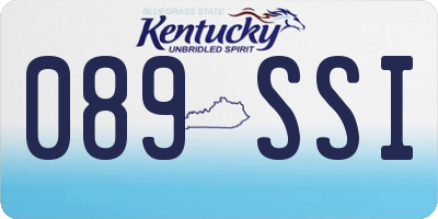 KY license plate 089SSI