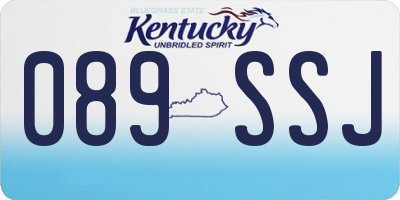 KY license plate 089SSJ