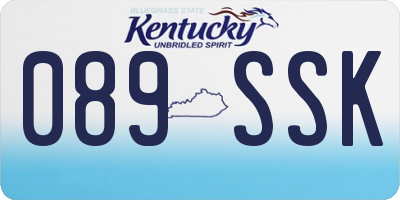 KY license plate 089SSK