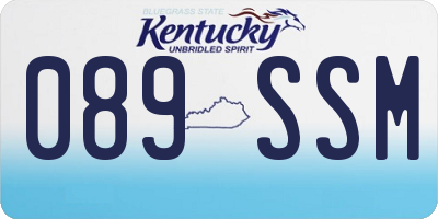 KY license plate 089SSM