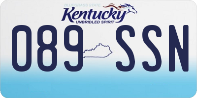 KY license plate 089SSN