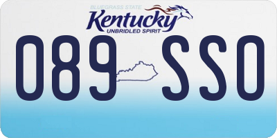 KY license plate 089SSO