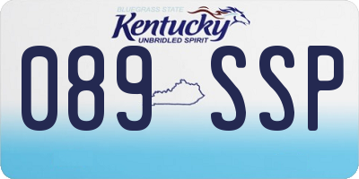 KY license plate 089SSP