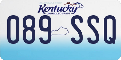 KY license plate 089SSQ
