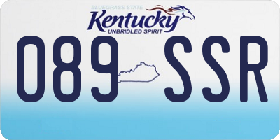 KY license plate 089SSR