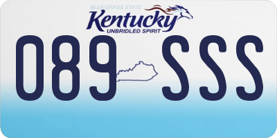 KY license plate 089SSS
