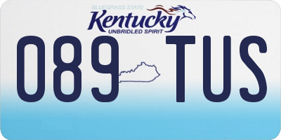 KY license plate 089TUS