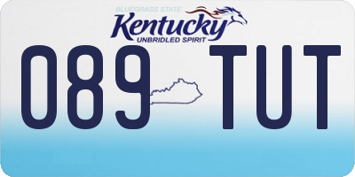 KY license plate 089TUT