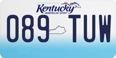 KY license plate 089TUW