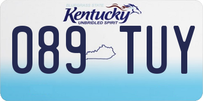 KY license plate 089TUY