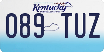 KY license plate 089TUZ