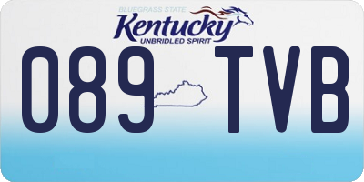 KY license plate 089TVB