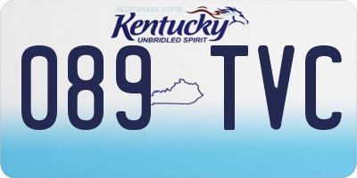 KY license plate 089TVC