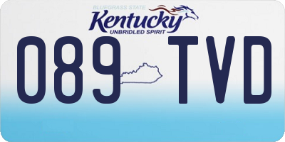 KY license plate 089TVD