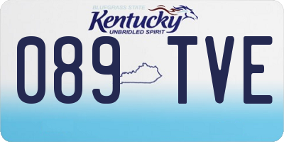 KY license plate 089TVE